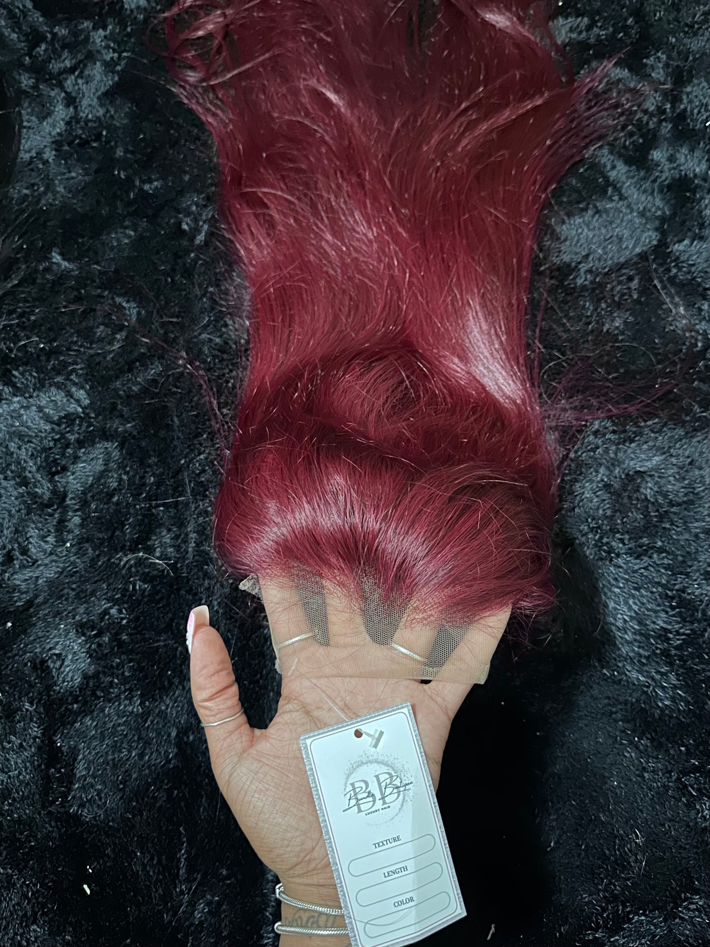 99J Burgandy - Virgin Brazilian Human Hair Wig 200% density